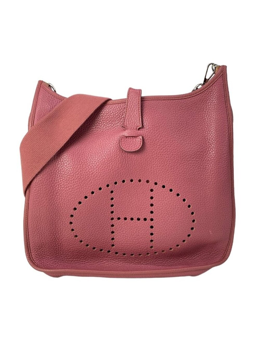 Hermes Shoulder Bag Evelyne 3 III GM Rosewood Silver
